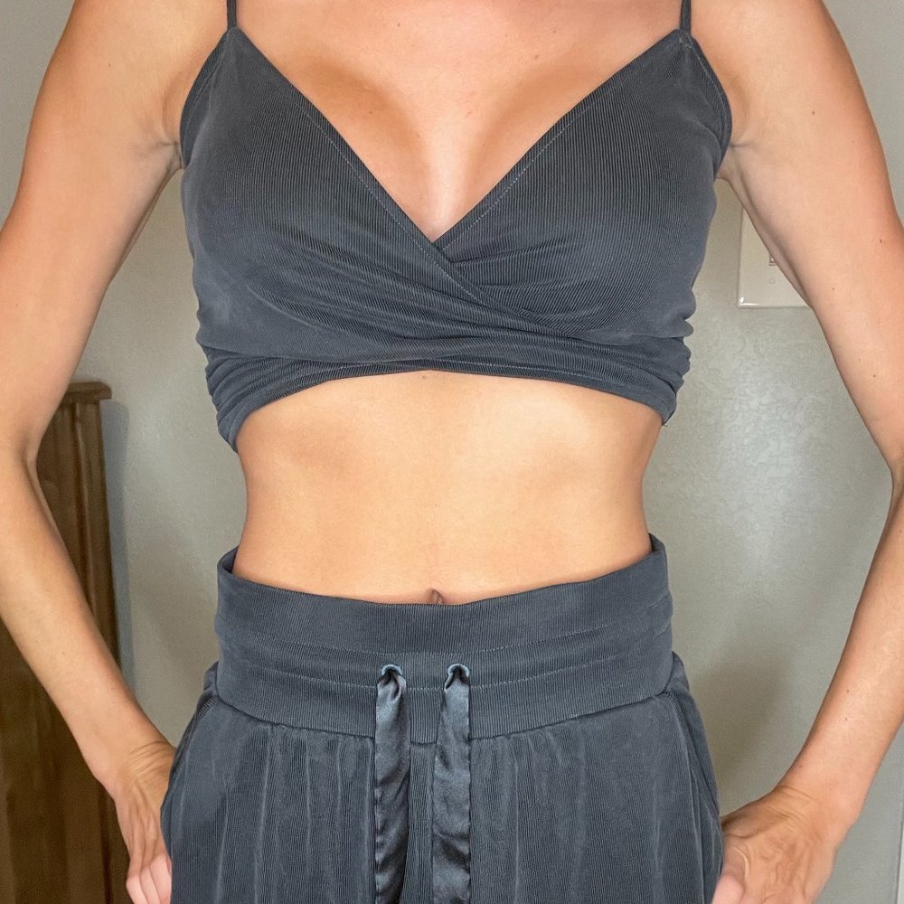 Co-ord Loungewear set, ribbed gray, Victoria's Secret size XS